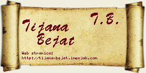 Tijana Bejat vizit kartica